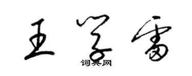 梁錦英王學雷草書個性簽名怎么寫