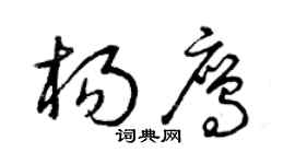 曾慶福楊鷹草書個性簽名怎么寫