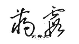 駱恆光蔣霞草書個性簽名怎么寫