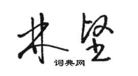 駱恆光林堅草書個性簽名怎么寫