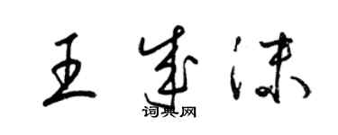 梁錦英王成沫草書個性簽名怎么寫