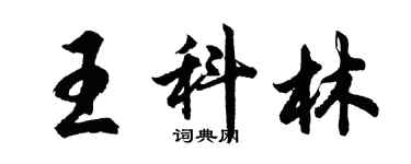 胡問遂王科林行書個性簽名怎么寫