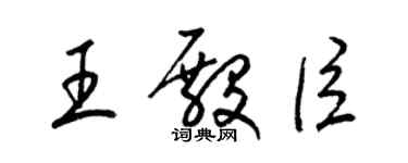 梁錦英王殿臣草書個性簽名怎么寫