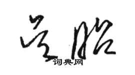 駱恆光吳昭草書個性簽名怎么寫