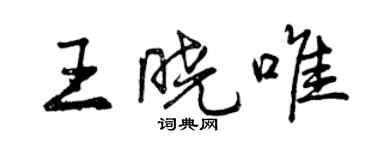 曾慶福王曉唯行書個性簽名怎么寫