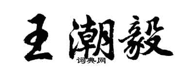 胡問遂王潮毅行書個性簽名怎么寫