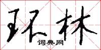 環林怎么寫好看