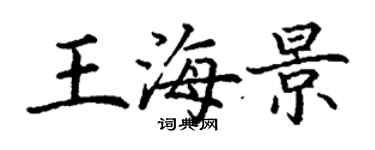 丁謙王海景楷書個性簽名怎么寫