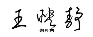 梁錦英王映靜草書個性簽名怎么寫