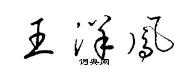 梁錦英王洋鳳草書個性簽名怎么寫