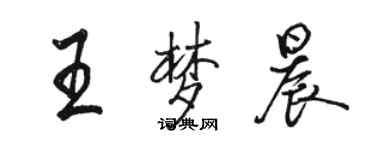 駱恆光王夢晨行書個性簽名怎么寫