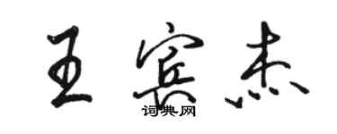 駱恆光王賓傑行書個性簽名怎么寫