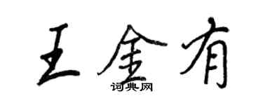 王正良王金有行書個性簽名怎么寫
