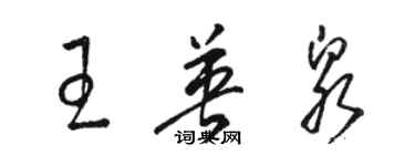 駱恆光王英泉草書個性簽名怎么寫