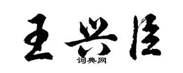 胡問遂王興臣行書個性簽名怎么寫