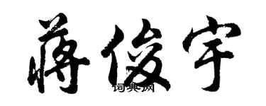胡問遂蔣俊宇行書個性簽名怎么寫