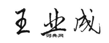 駱恆光王業成行書個性簽名怎么寫