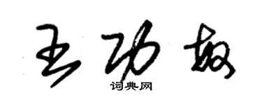 朱錫榮王功敏草書個性簽名怎么寫