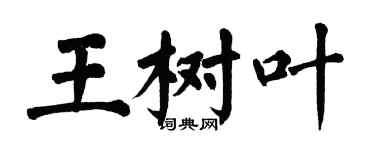 翁闓運王樹葉楷書個性簽名怎么寫