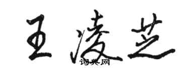 駱恆光王凌芝行書個性簽名怎么寫