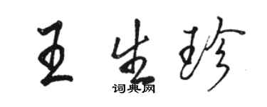 駱恆光王生珍行書個性簽名怎么寫