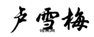 胡問遂盧雪梅行書個性簽名怎么寫