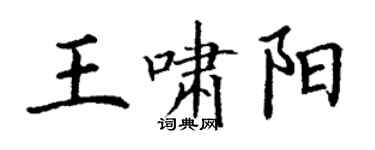 丁謙王嘯陽楷書個性簽名怎么寫