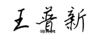 王正良王普新行書個性簽名怎么寫