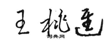 駱恆光王桃進草書個性簽名怎么寫