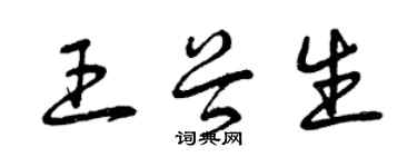 曾慶福王谷生草書個性簽名怎么寫