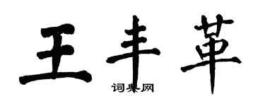 翁闓運王豐革楷書個性簽名怎么寫