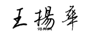 王正良王揚華行書個性簽名怎么寫