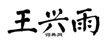 翁闓運王興雨楷書個性簽名怎么寫