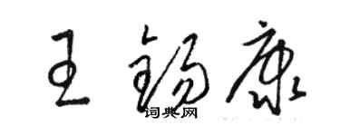 駱恆光王錫康草書個性簽名怎么寫