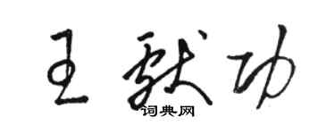 駱恆光王獻功草書個性簽名怎么寫