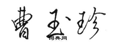 駱恆光曹玉珍行書個性簽名怎么寫