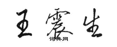 駱恆光王震生行書個性簽名怎么寫