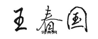 駱恆光王春國行書個性簽名怎么寫