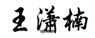 胡問遂王瀟楠行書個性簽名怎么寫