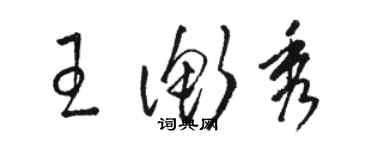 駱恆光王衡秀草書個性簽名怎么寫