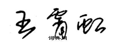 朱錫榮王霄虹草書個性簽名怎么寫