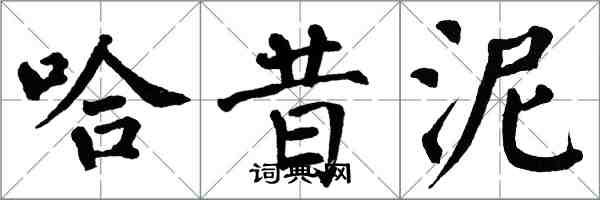 翁闓運哈昔泥楷書怎么寫