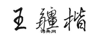 駱恆光王疆楷行書個性簽名怎么寫