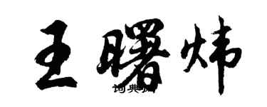 胡問遂王曙煒行書個性簽名怎么寫