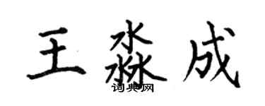 何伯昌王淼成楷書個性簽名怎么寫