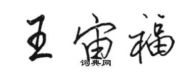 駱恆光王宙福行書個性簽名怎么寫