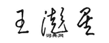 駱恆光王澎星草書個性簽名怎么寫