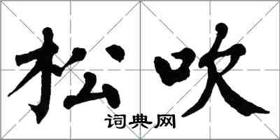 翁闓運松吹楷書怎么寫