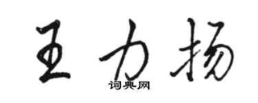 駱恆光王力揚行書個性簽名怎么寫