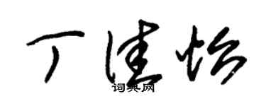 朱錫榮丁佳怡草書個性簽名怎么寫